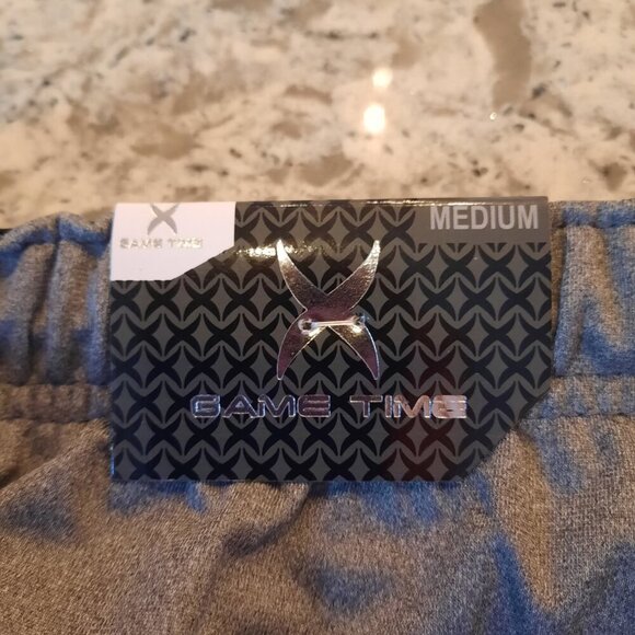 Game Time Men's Joggers Rapid Dry Tech - Medium Gray w/ Black drawstring waist - Picture 3 of 5